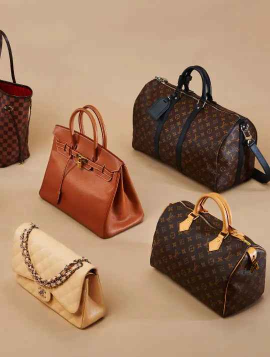 Collection of secondhand designer bags