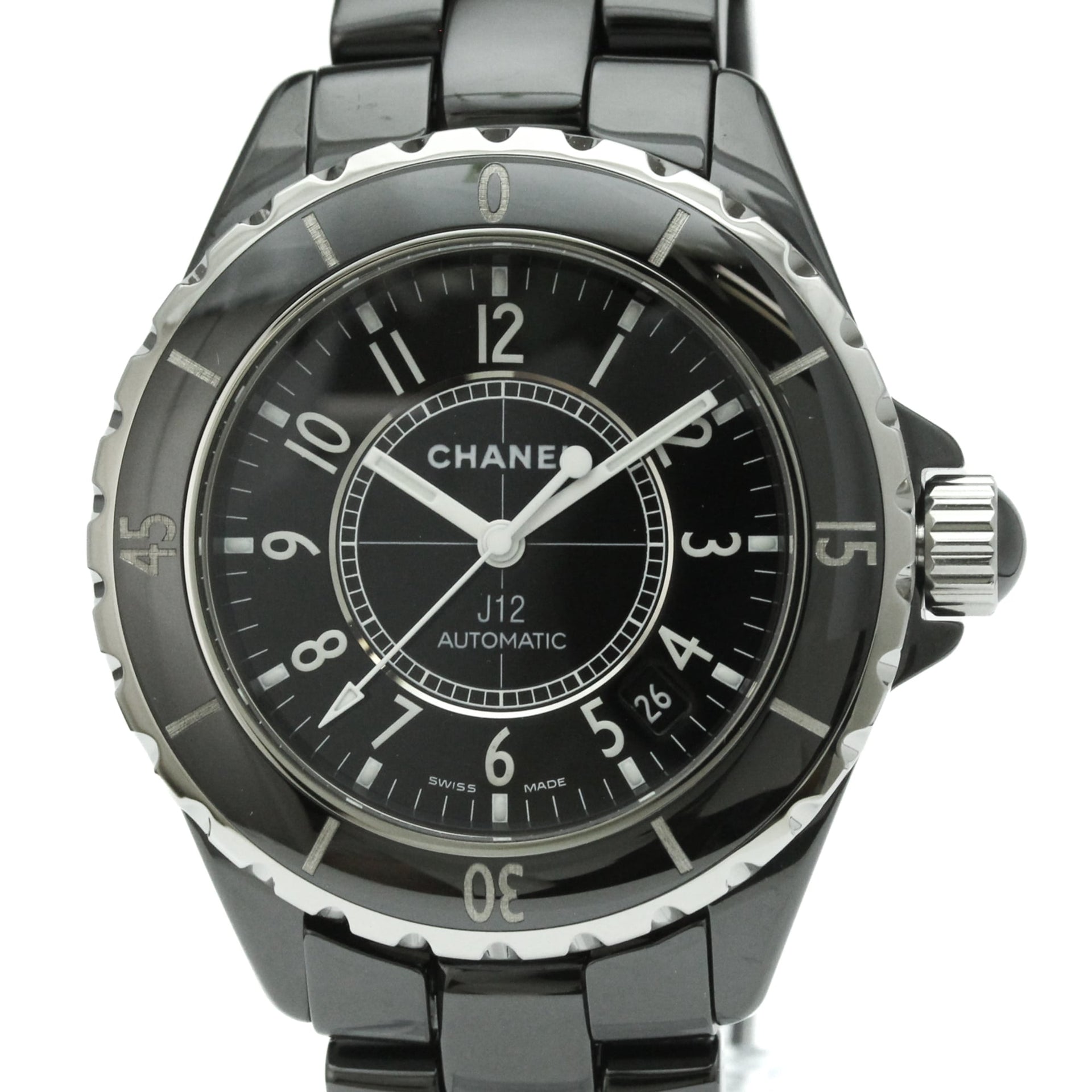 CHANEL J12 Ceramic Automatic Mens Watch H0685 Polished 1
