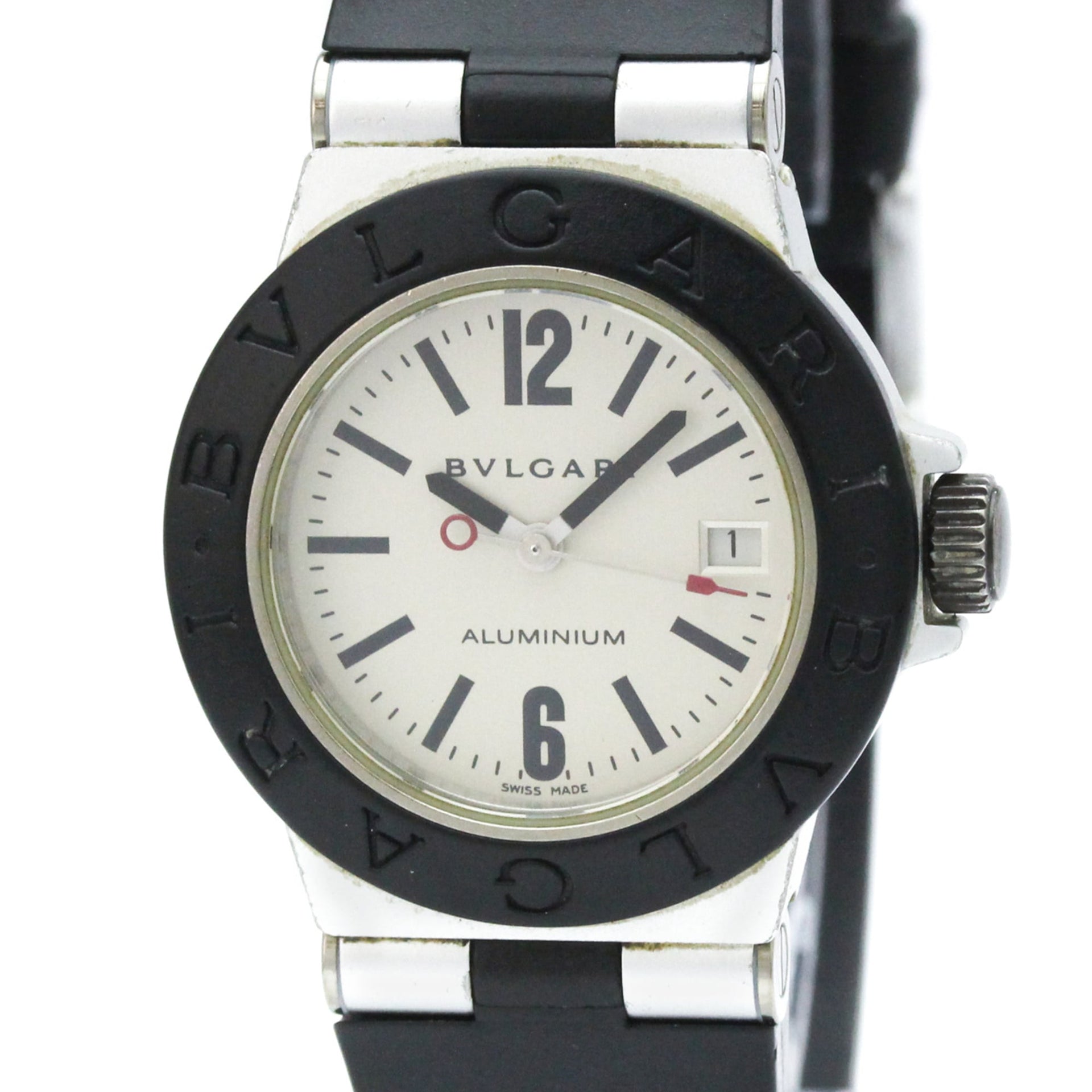 BVLGARI Aluminium Rubber Quartz Ladies Watch AL29TA 1