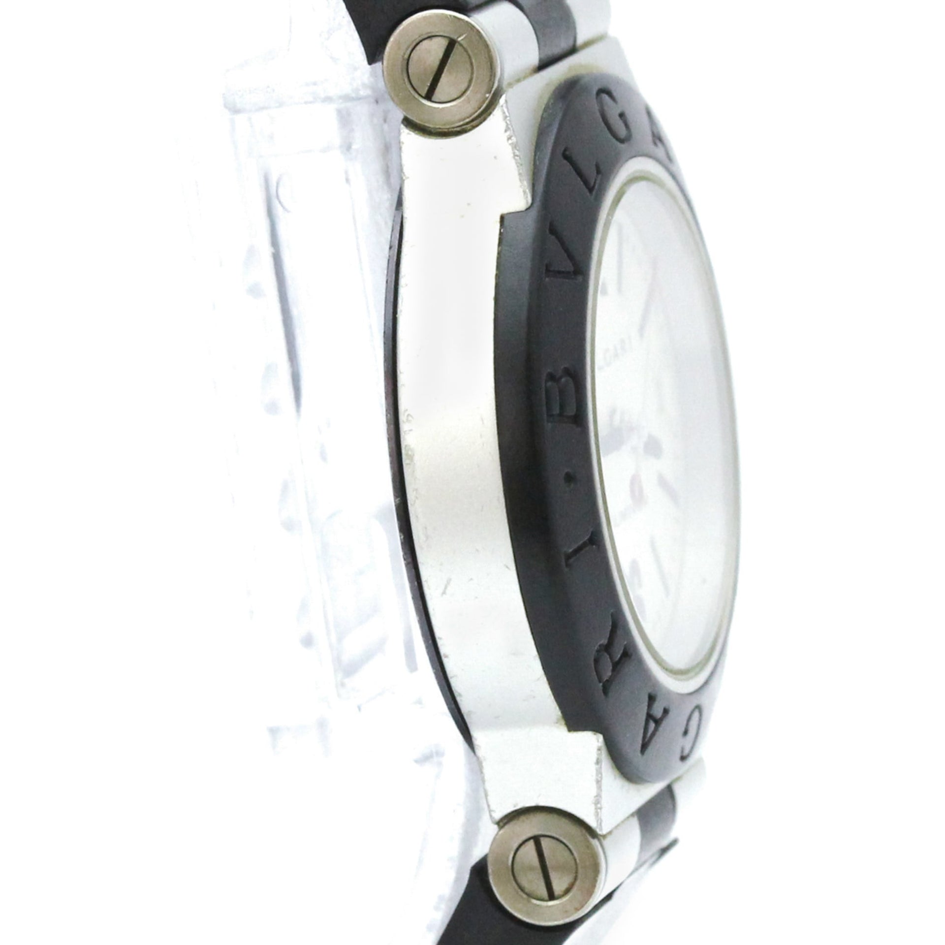 BVLGARI Aluminium Rubber Quartz Ladies Watch AL29TA 8