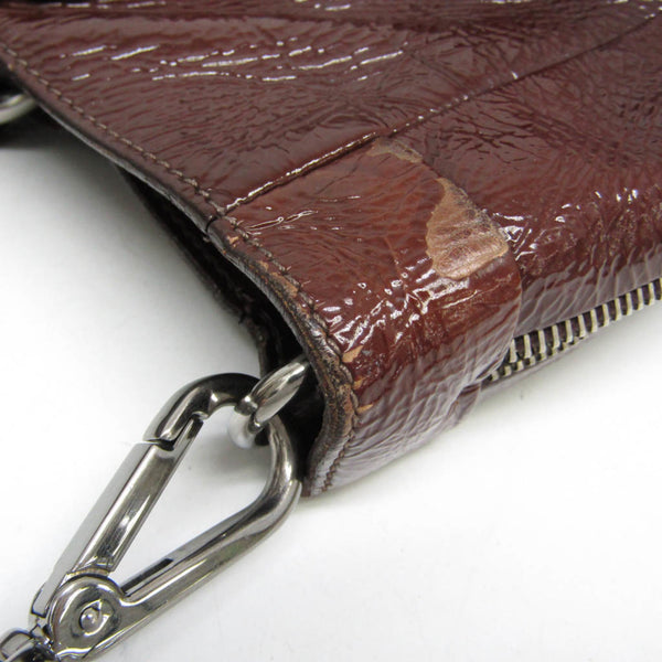 Prada Metal Parts Around Zip Bag Women's Leather 5