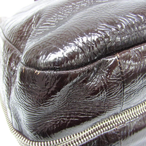 Prada Metal Parts Around Zip Bag Women's Leather 8