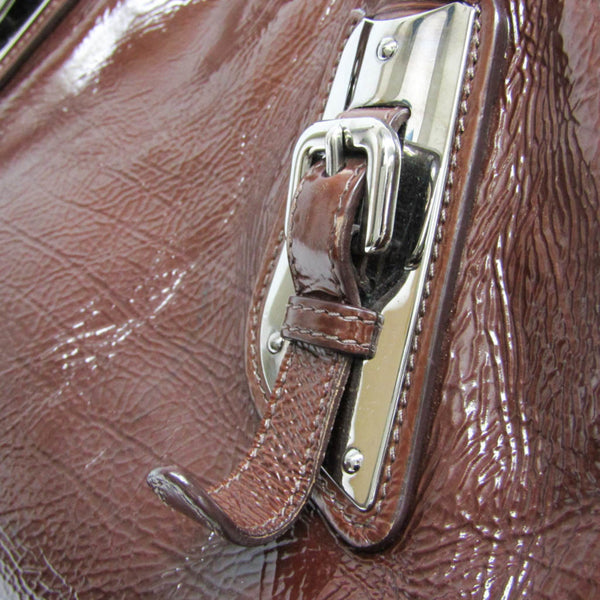 Prada Metal Parts Around Zip Bag Women's Leather 10