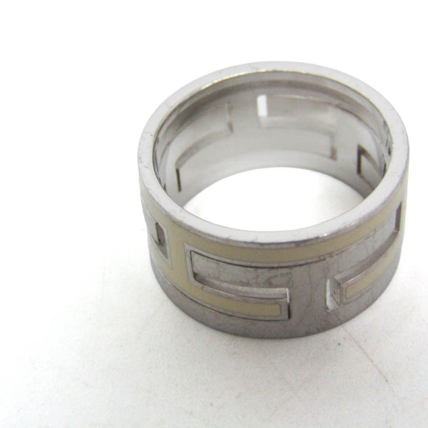 Hermes Move H Silver Fashion Band Ring Silver 4
