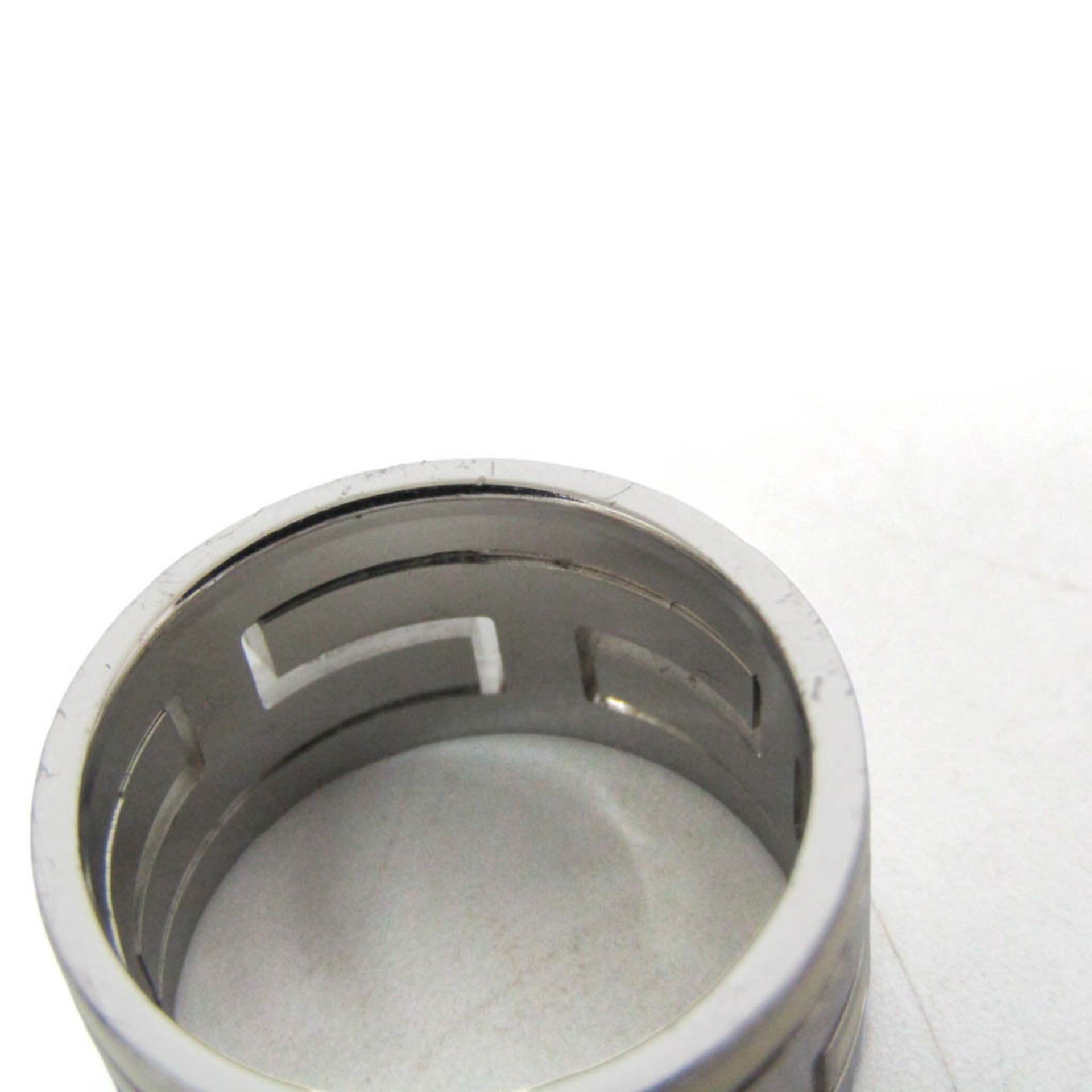 Hermes Move H Silver Fashion Band Ring Silver 5