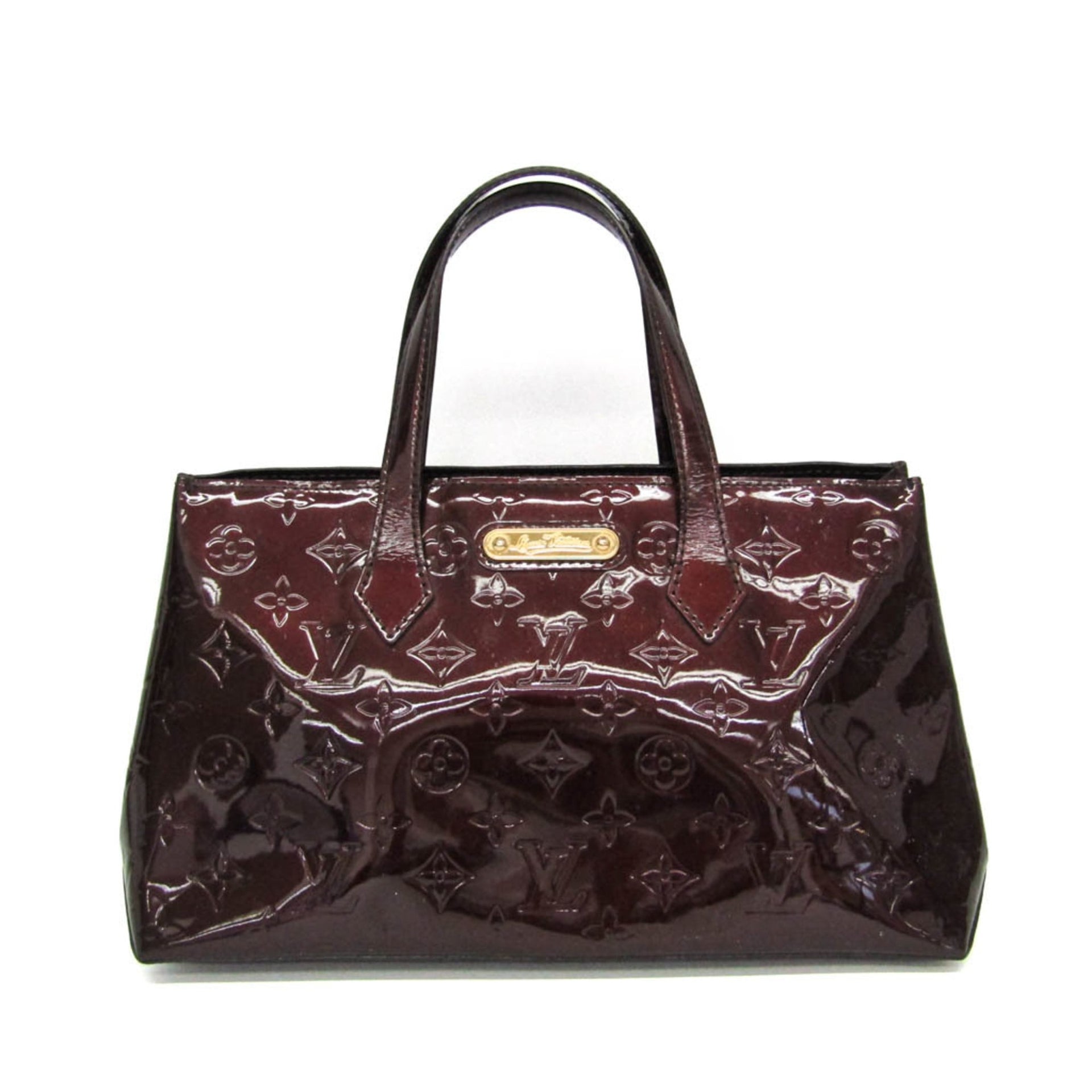 Louis Vuitton Monogram Vernis Wilshire PM M93641 Women's Handbag Amarante 1