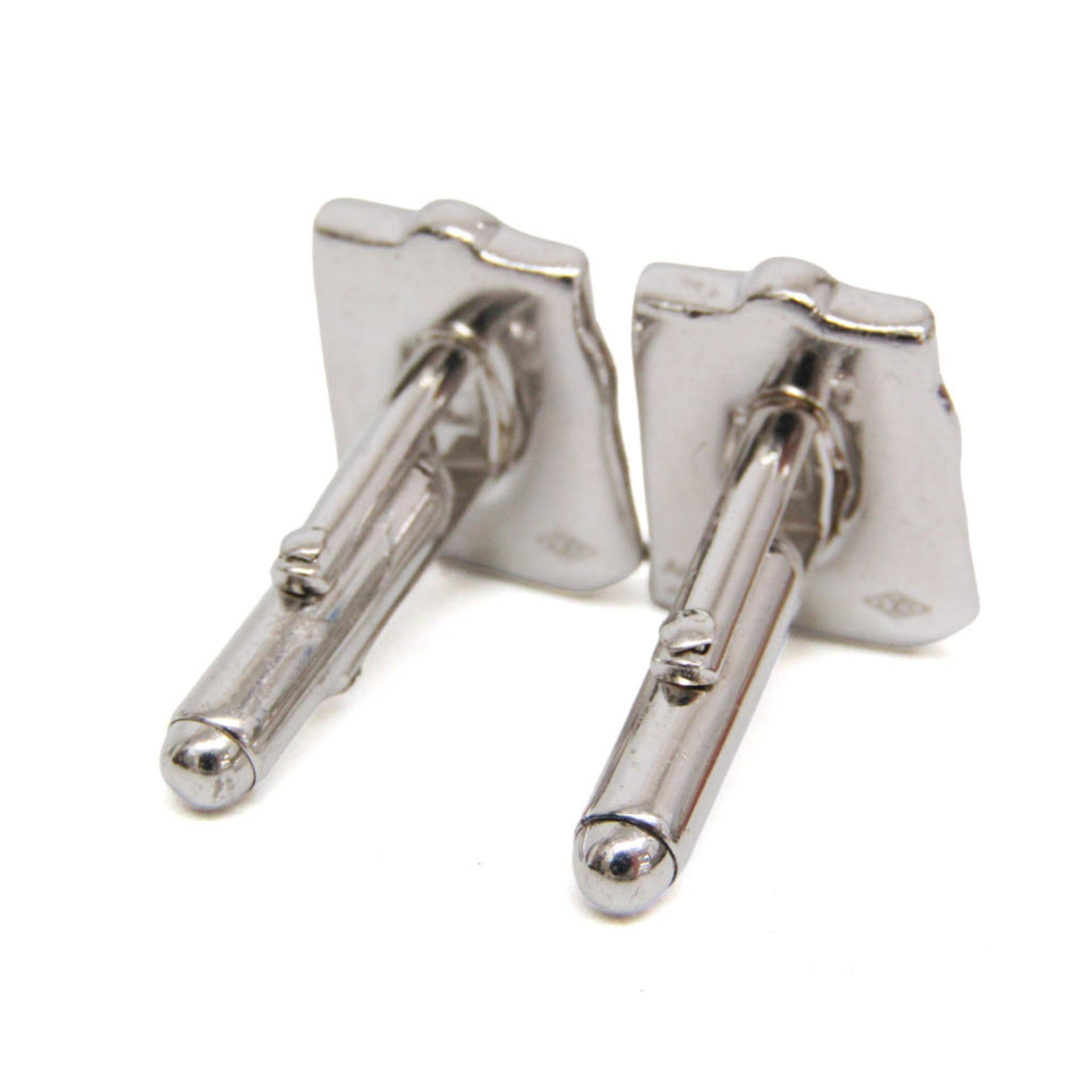 Louis Vuitton Silver 925 Bullet Back/toggle Cufflinks Silver Steamer-style cufflinks with case 6