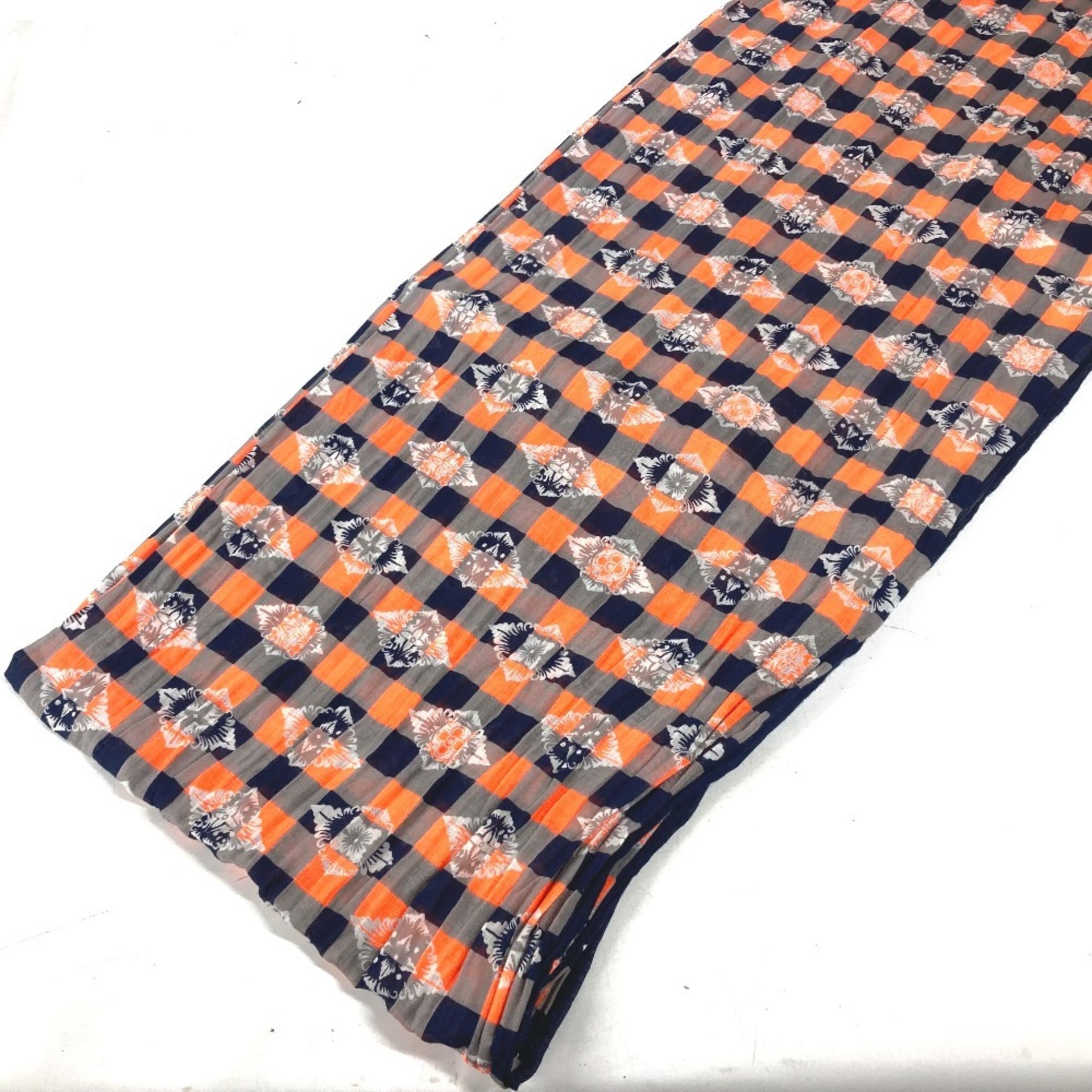 LOUIS VUITTON Schal aus Baumwolle, Herrenschal, Orange 8