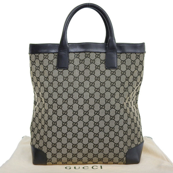 Gucci GG Canvas Handbag 002 1121 001553 x Leather Gray Navy